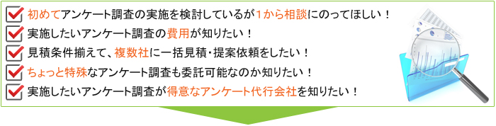 アンケート調査に関する相談について