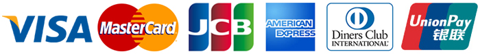 VIZA、MasterCard、アメリカンエクスプレス、ダイナース、JCB、銀嶺