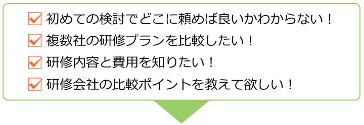 セキュリティ対策研修研修のよく頂くご相談・お問合せ内容